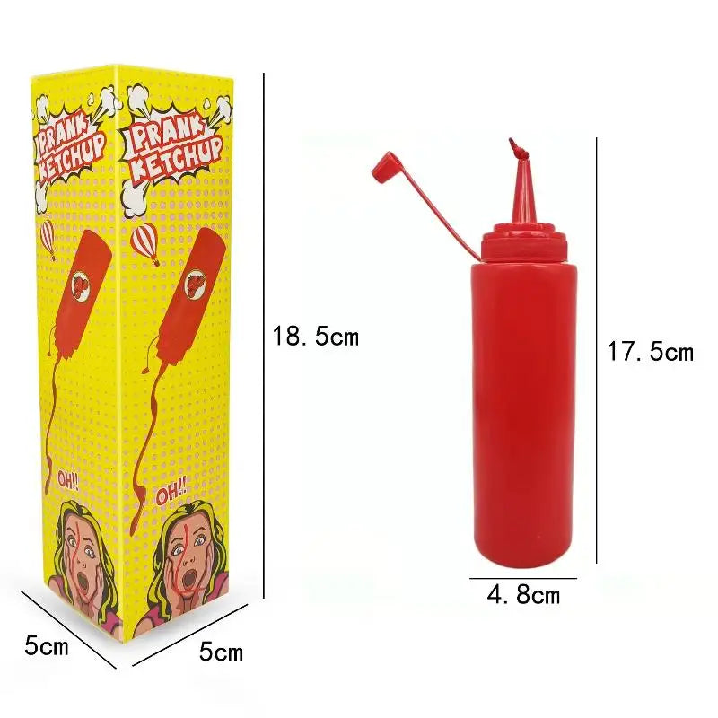 Fake Ketchup Bottle Prank Toy – Funny Gag Gift for All Ages Novelty Prank Toy PLUSH