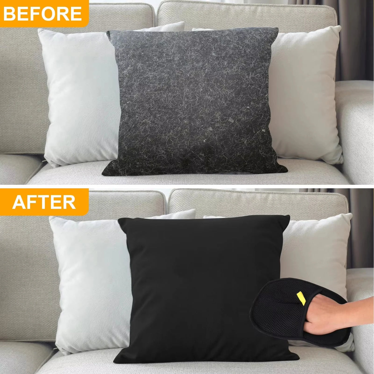 Reusable Pet Hair Removal Grooming Gloves | Double-Sided Pet Grooming Gloves PLUSH