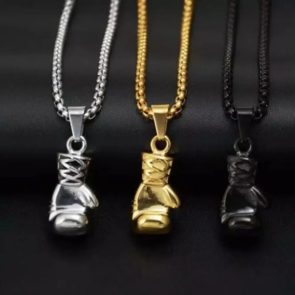 Boxing Glove Pendant Necklace – Men's Korean Style Chain Men's Pendant Necklace PLUSH