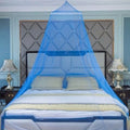 Large Dome Bed Canopy Mosquito Net – Hanging Mesh Tent Bed Canopy Net PLUSH Blue