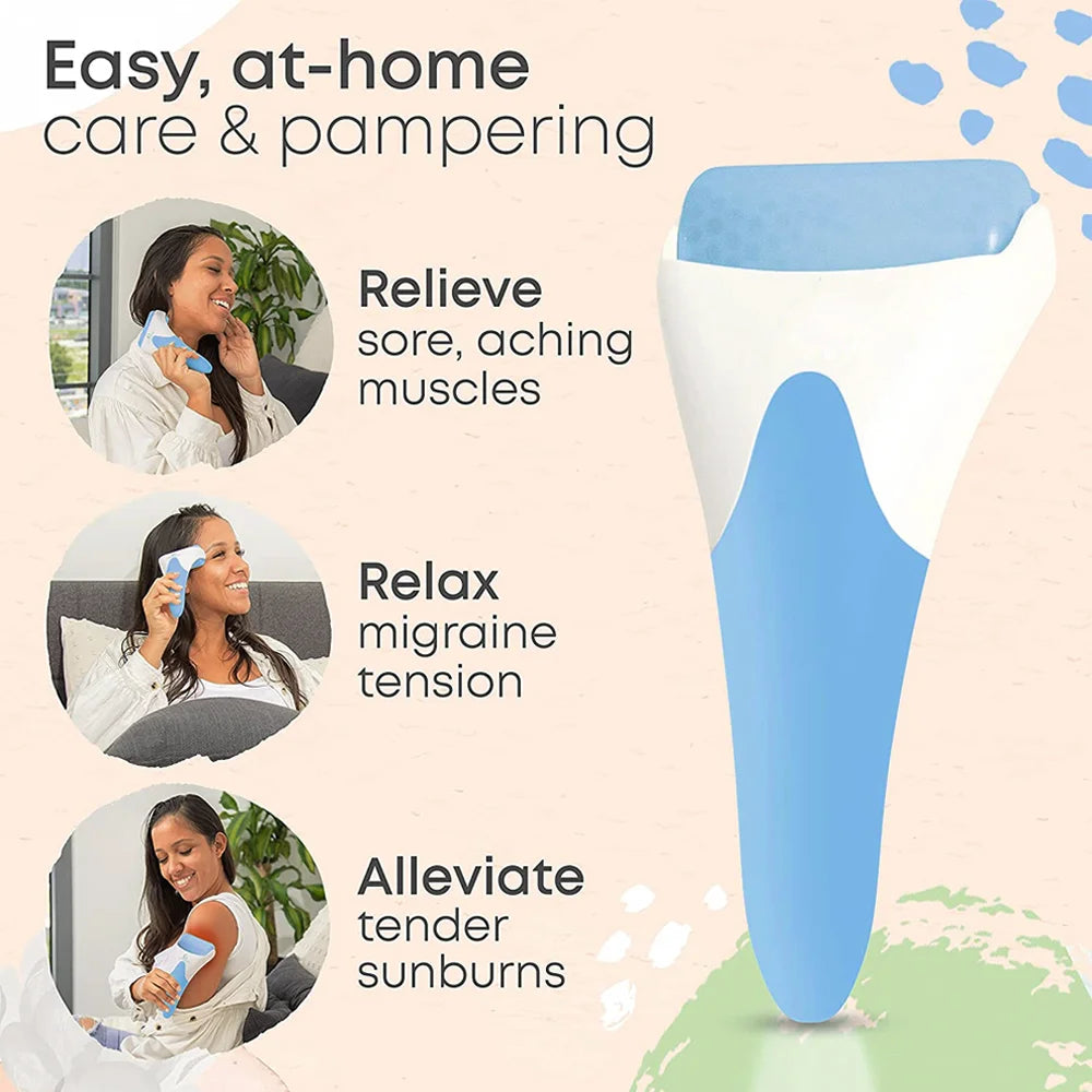 Stainless Steel Ice Roller Facial Massager | Skin Lifting Tool Facial Ice Roller PLUSH