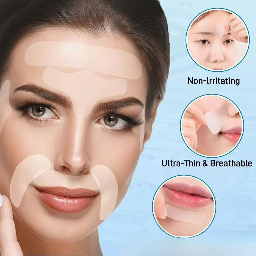 Invisible Anti-Wrinkle Face Patches 45/80pcs – Forehead & Smile Anti-Wrinkle Patches PLUSH