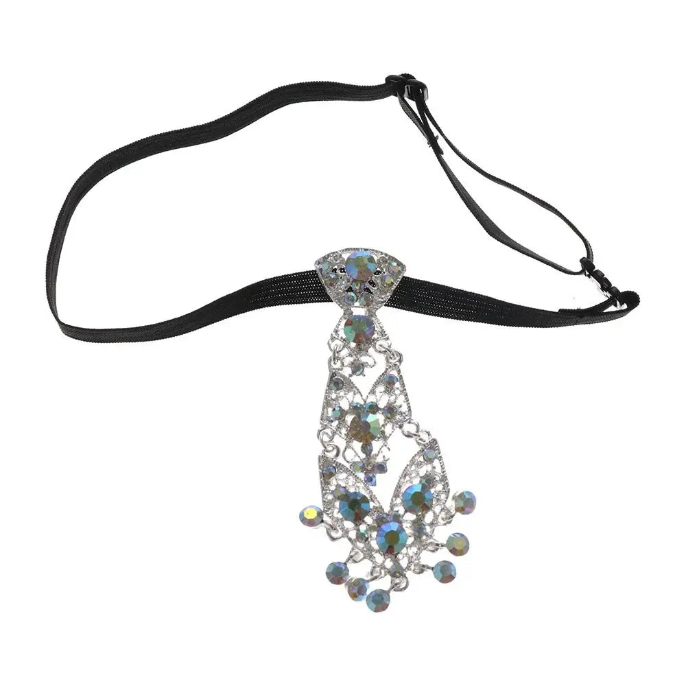 Metal Rhinestone Necktie – Elegant Unisex Business & Wedding Tie Rhinestone Necktie PLUSH