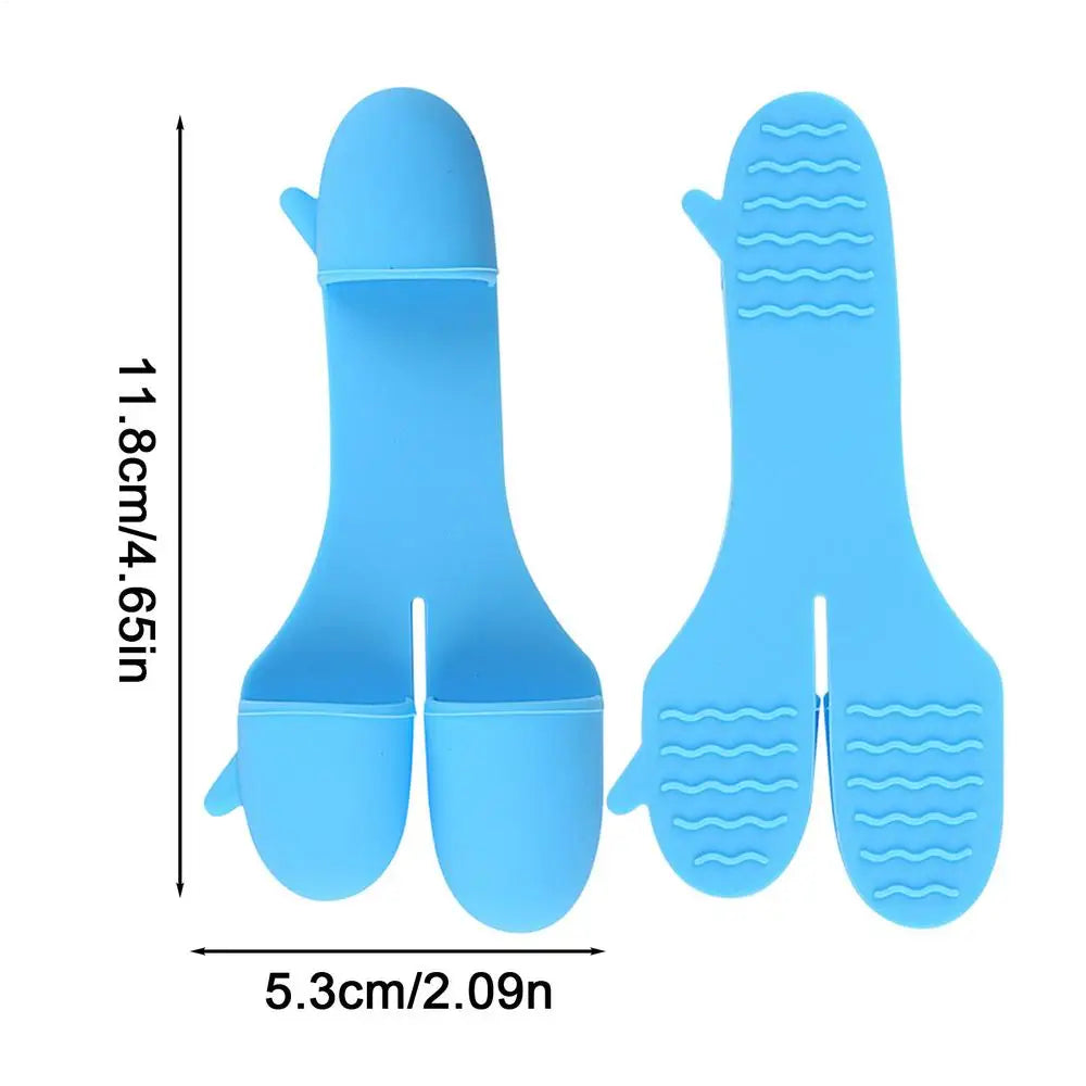 Silicone Oven Mitts – Heat-Resistant Baking Gloves (1 Pair) Silicone Oven Mitts PLUSH Blue