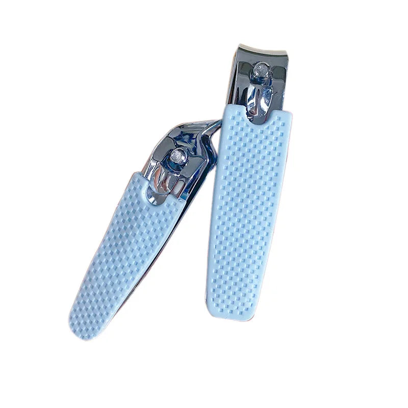 Silicone Sleeve Nail Clipper Anti-Drop Stainless Steel Green Nail Clipper PLUSH