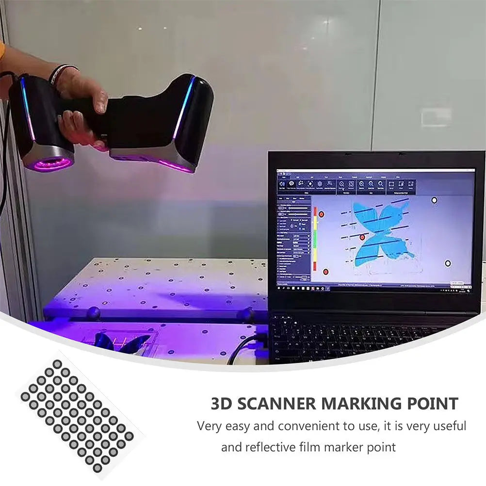 Reflective Marker Points for 3D Scanner – 2 Sheets (100pcs) 3D Scanner Markers PLUSH
