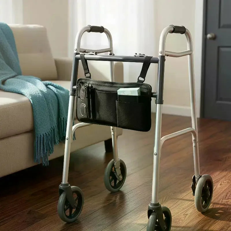Wheelchair Side Bag with Cup Holder – Oxford Fabric Pouch Wheelchair Armrest Bag PLUSH