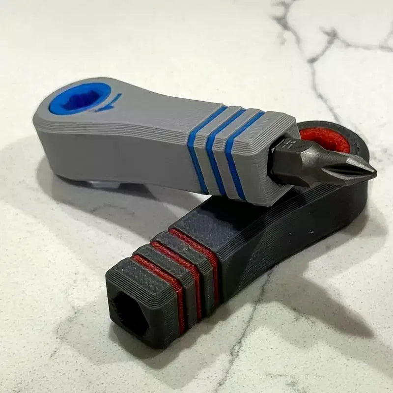 3D Printed Mini Pocket Ratchet Screwdriver 2pcs EDC Set Ratchet Screwdriver Set PLUSH