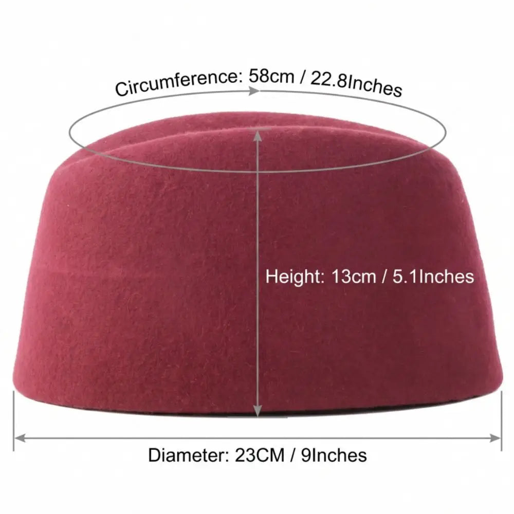 Women's Elegant Pillbox Hat | Dome Fedora Beret Formal Hat Formal Pillbox Hat PLUSH