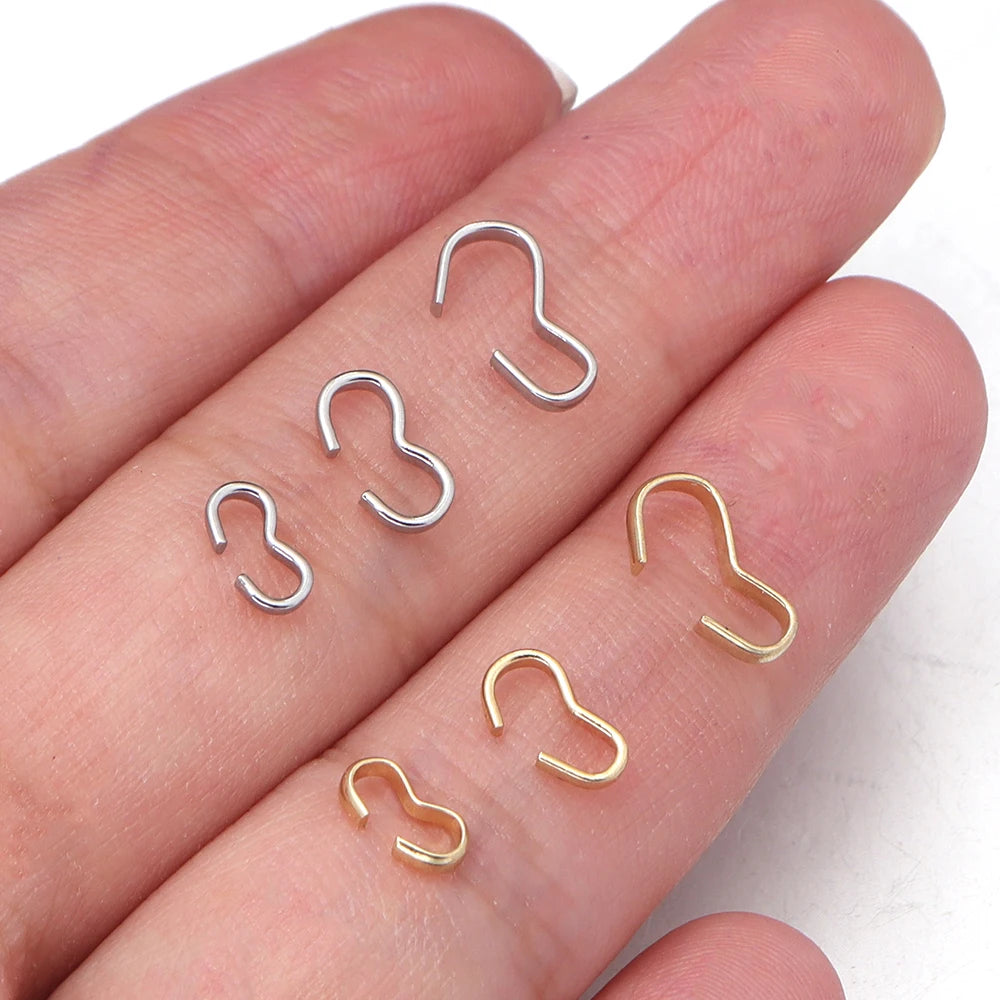 50pcs Stainless Steel Pinch Clip Bail Clasps – DIY Jewelry Jewelry Findings PLUSH