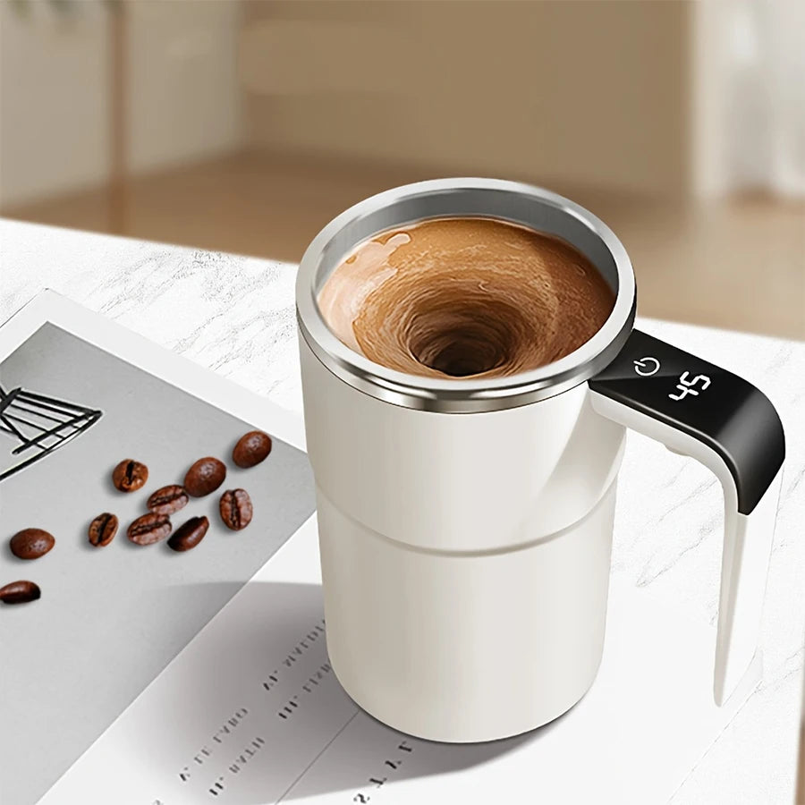 Rechargeable Electric Self-Stirring Coffee Mug – Stainless Steel Electric Stirring Mug PLUSH