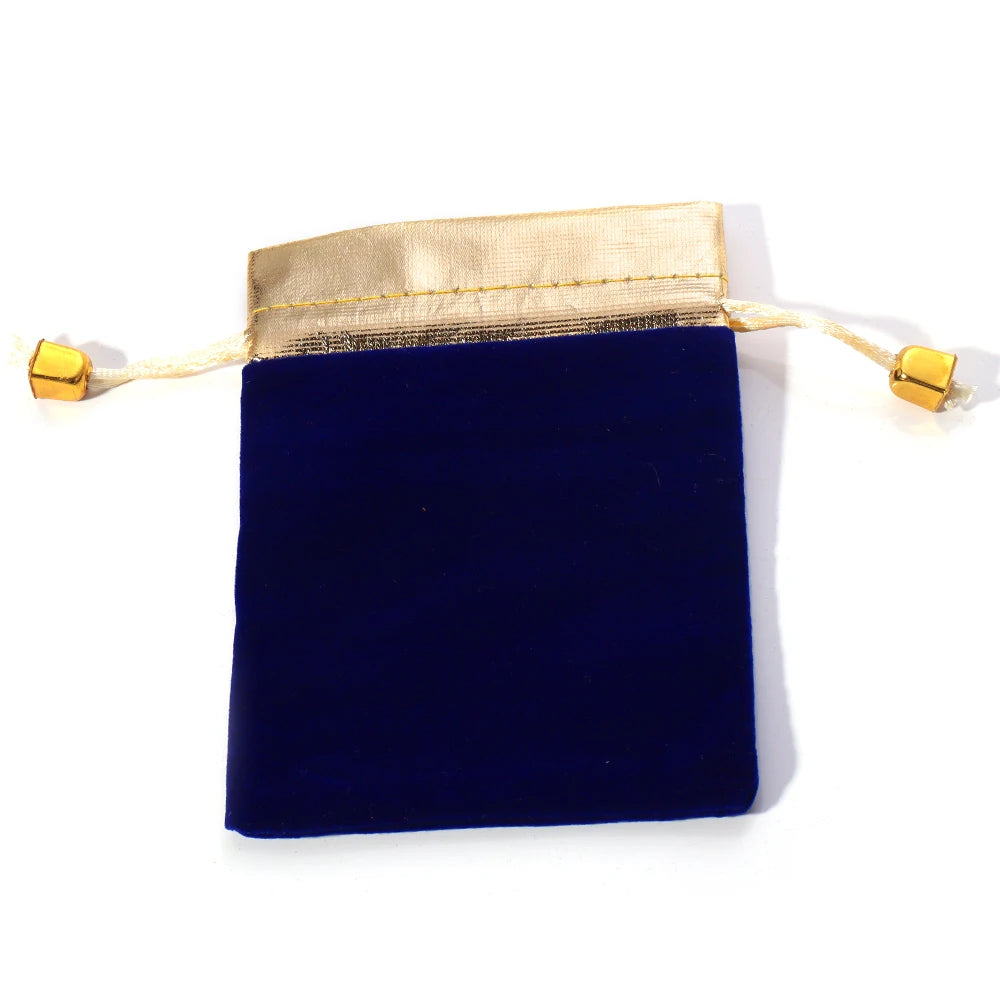 Velvet Drawstring Gift Pouches for Jewelry Packaging – 5-10pcs Jewelry Packaging Pouches PLUSH Dark Blue 9x12cm 10pcs