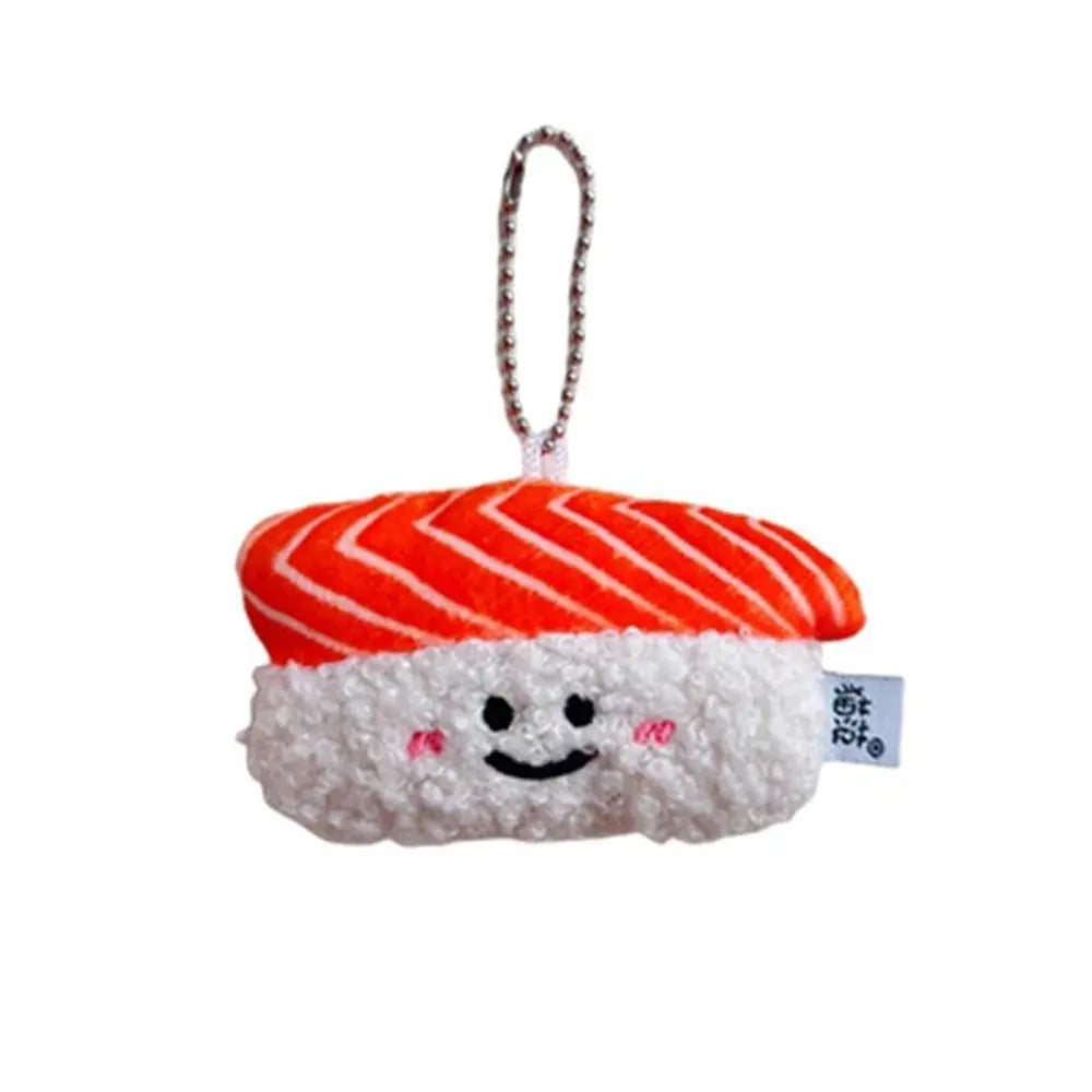 Sushi Shrimp Plush Keychain – Cute Kawaii Backpack Charm Novelty Plush Keychain PLUSH Style B