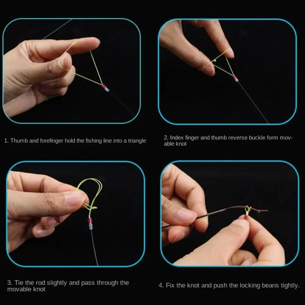 50pcs PE Fly Fishing Loop Connectors Pole Tip – Sizes 2#–12# Fishing Line Connectors PLUSH