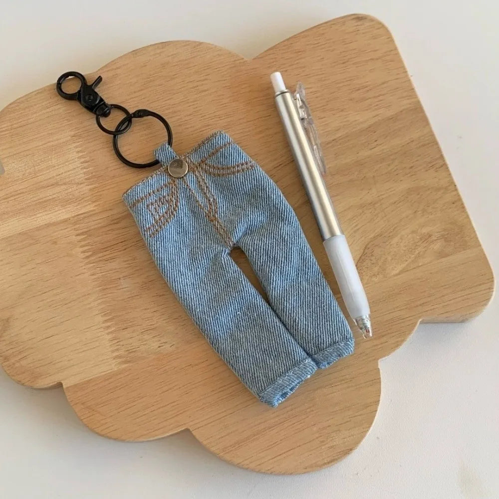 Mini Denim Pen Holder Keychain | Pencil Loop Keyring Pendant Pen Holder Keychain PLUSH