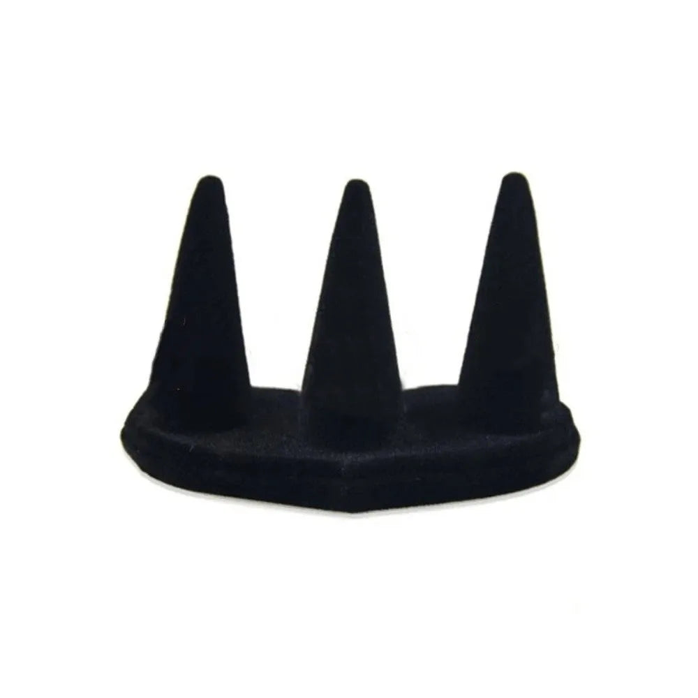 Velvet Ring Display Stand – Multi-Style Jewelry Holder Jewelry Display Stand PLUSH Three Fingers