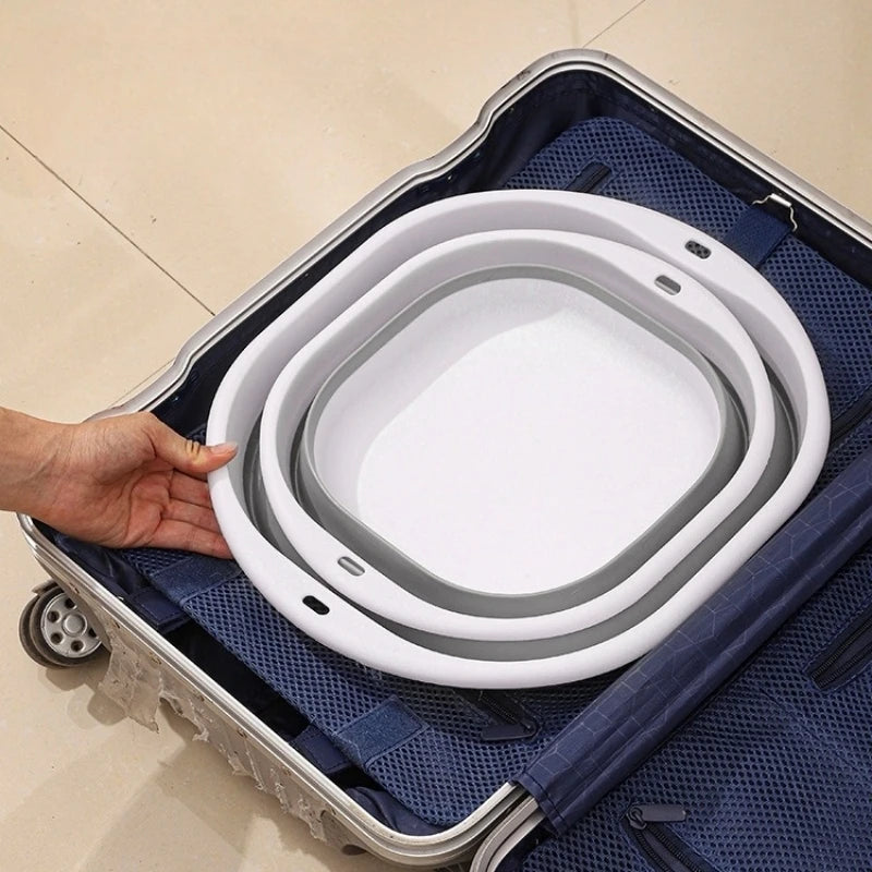 Collapsible Silicone Washbasin – Portable Foldable Camping Basin Collapsible Wash Basin PLUSH