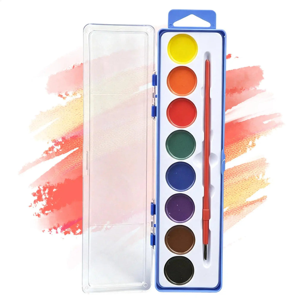 Washable Watercolor Paint Set 8 Colors – Kids & Adults Watercolor Paint Set PLUSH