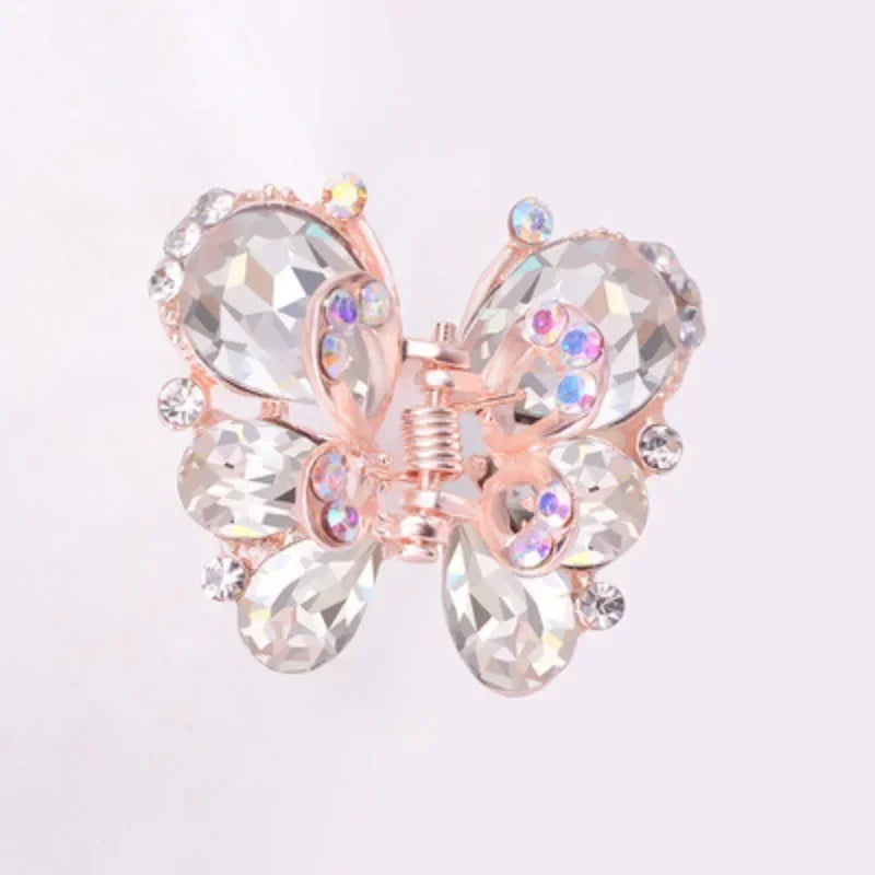 Rhinestone Crystal Hair Claw Clip – Bird Nest Bun Twist Rhinestone Hair Claw PLUSH