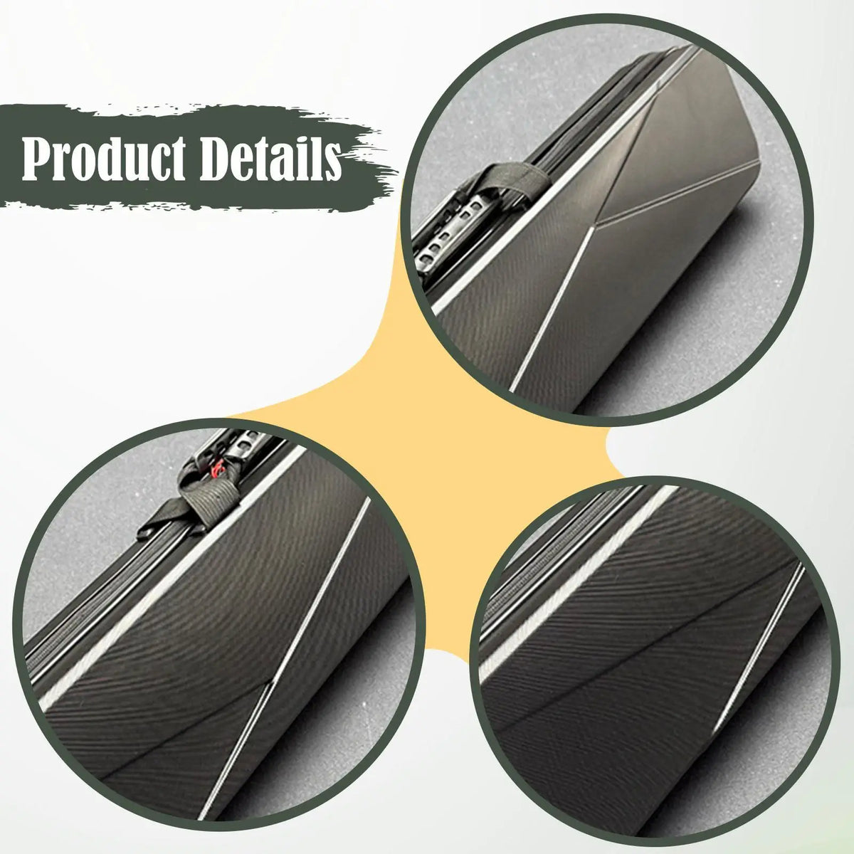 Tooyful Hard Pool Cue Case – Waterproof Foam Interior 1/2 Cues Pool Cue Case PLUSH