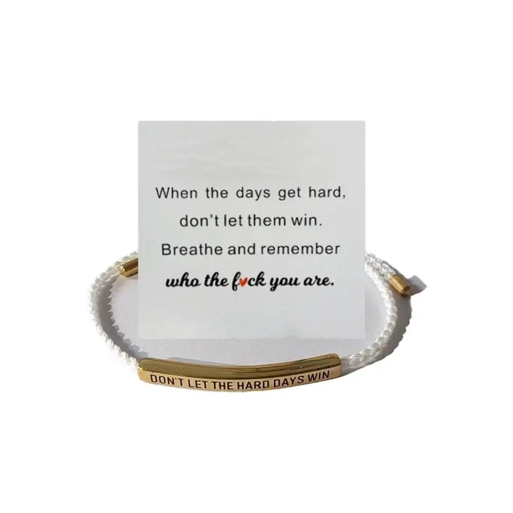 Engraved Titanium Steel Adjustable Hand-Woven Bracelet Woven Engraved Bracelet PLUSH A