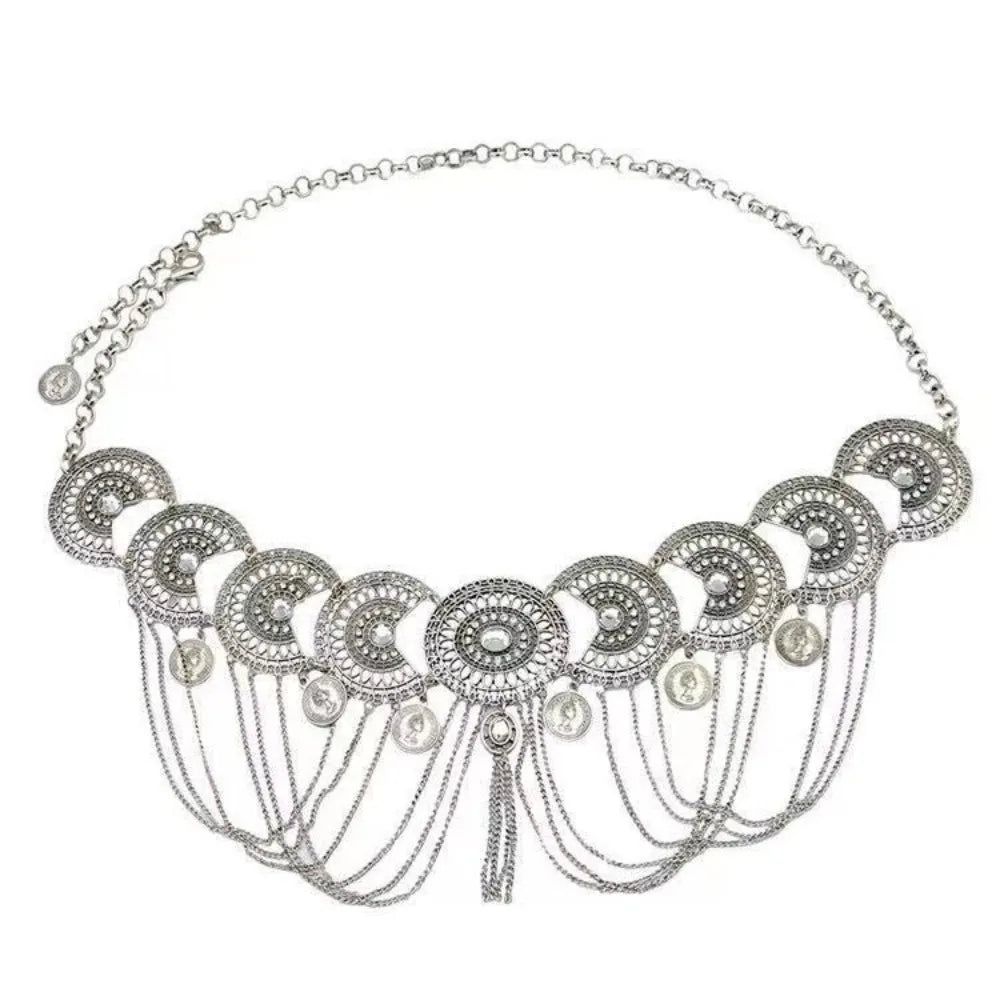 Vintage Belly Dance Tassel Waist Chain – Bohemian Body Jewelry Body Waist Chain PLUSH Style 1