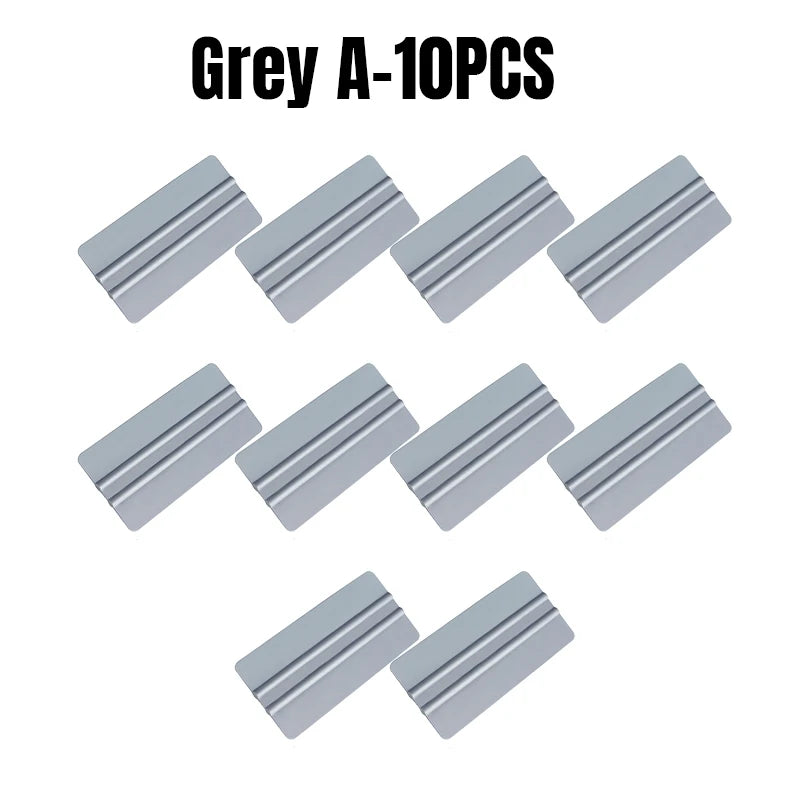Vinyl Wrap Installation Kit – Silicone Squeegee & Scraper Vinyl Wrap Tool Kit PLUSH Grey A 10PCS