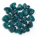 20pcs Two-Tone Heart Acrylic Spacer Beads – DIY Jewelry Making Acrylic Spacer Beads PLUSH deep green