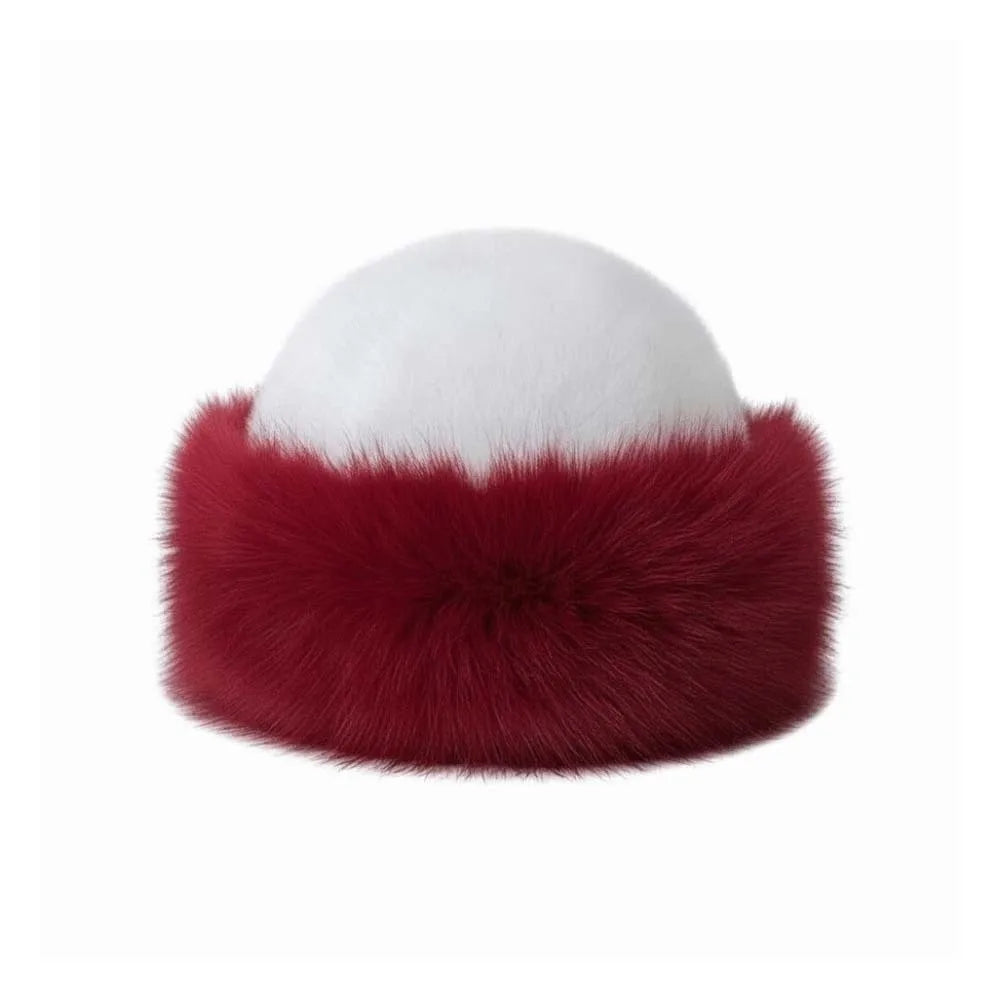 Faux Fur Christmas Bucket Hat – Fleece Lined Fluffy Cap Holiday Bucket Hat PLUSH Style 1