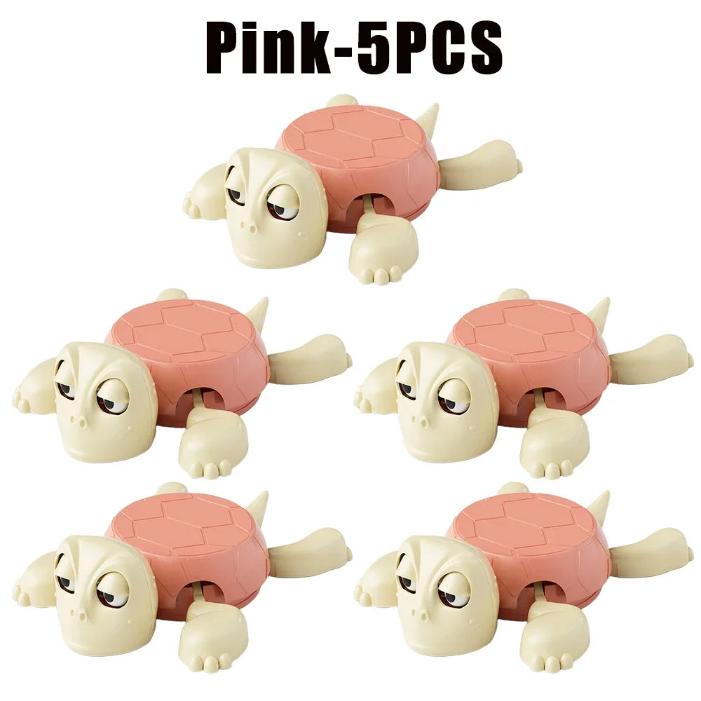 Funny Push-Down Turtle Coaster – Pop-Up Eyes Novelty Desk Toy Novelty Coaster Toy PLUSH OneSize Pink-5PCS