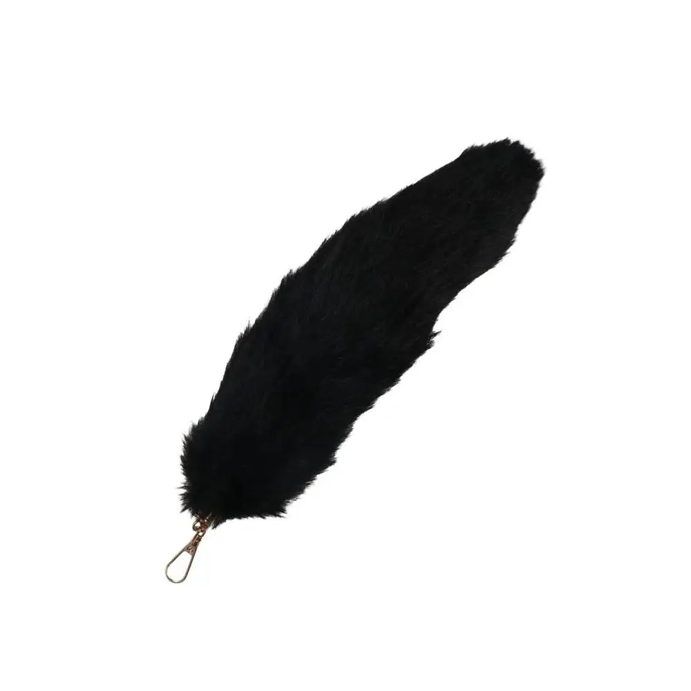 Fluffy Faux Fur Tail Keychain 31cm – Bag Charm Pendant Fur Tail Keychain PLUSH