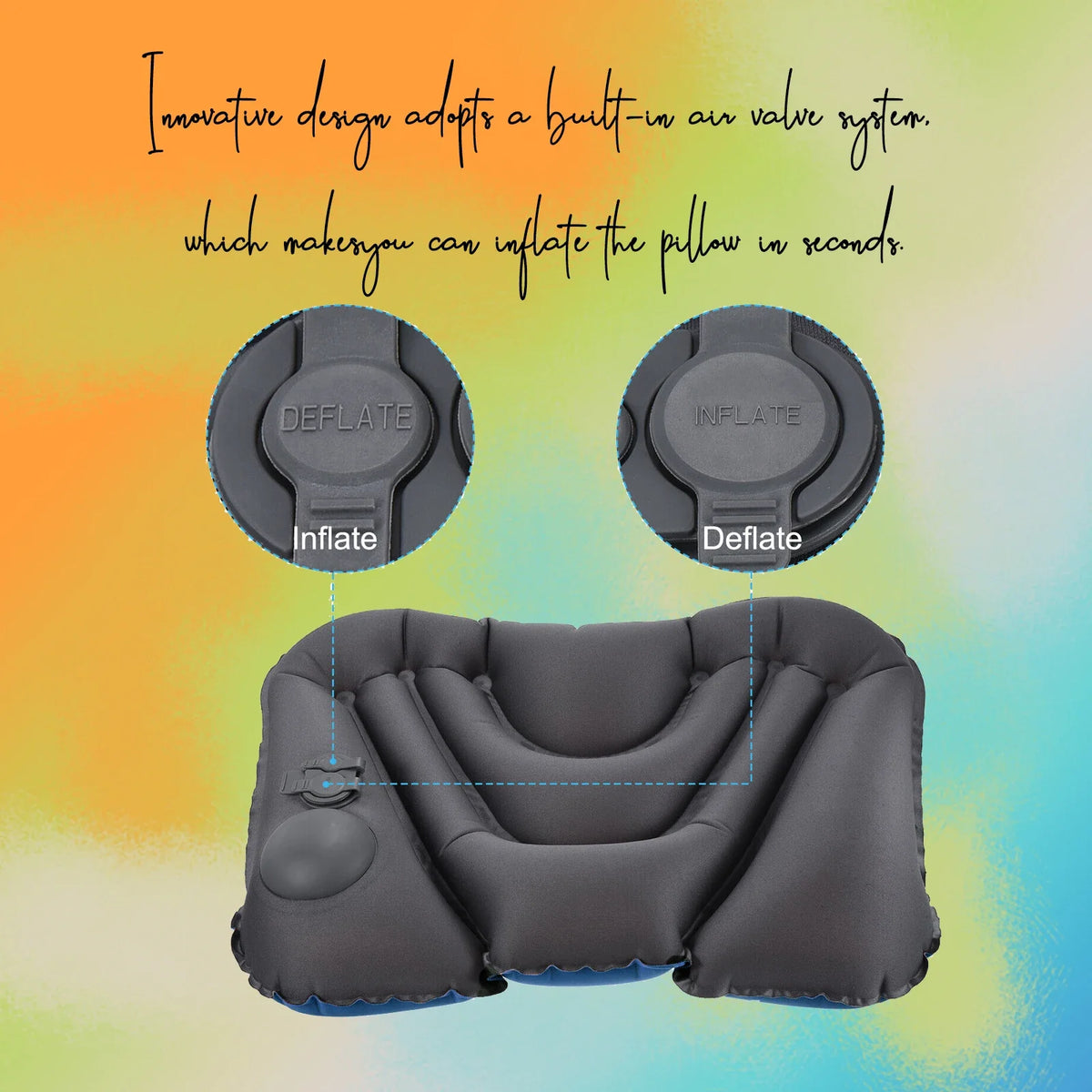 Inflatable Lumbar Support Pillow – Office, Car & Travel Cushion Inflatable Lumbar Pillow PLUSH