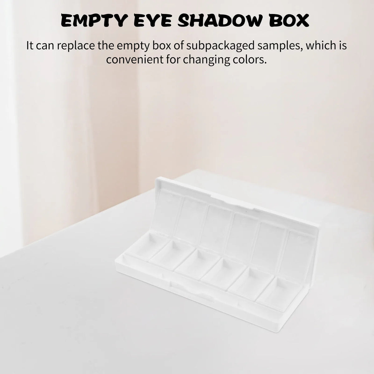 6-Grid Refillable Empty Eyeshadow Palette – DIY Makeup Case Empty Makeup Palette PLUSH