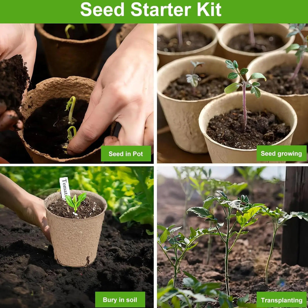45-Pack Biodegradable Peat Pots | Seed Starter Nursery Kit Biodegradable Nursery Pots PLUSH