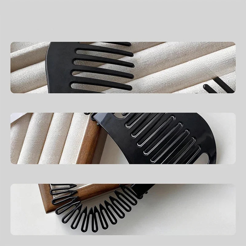 2-in-1 Banana Clip & Fish Comb Beaded Hair Set for Women Hair Clip Set PLUSH