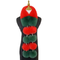 Women's Faux Plush Christmas Scarf with Pom-Pom | Warm & Cozy Faux Plush Scarf PLUSH Style-8