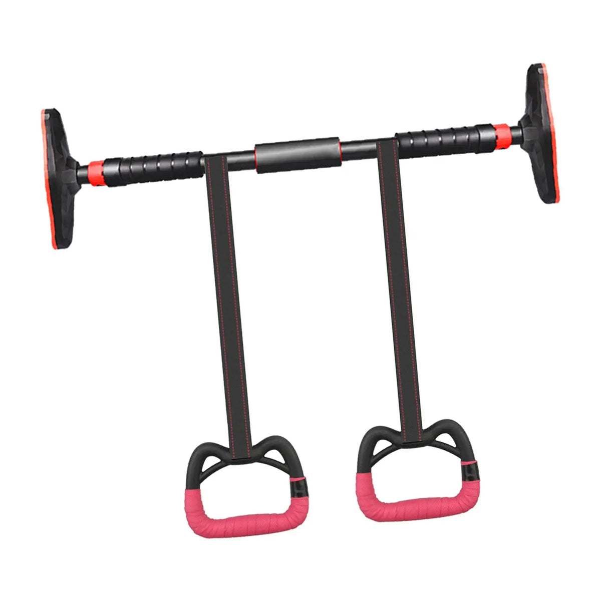 Kids Adjustable Horizontal Bar & Gymnastics Rings | Home Gym Gymnastics Bar & Rings PLUSH 95cmto135cmRedB