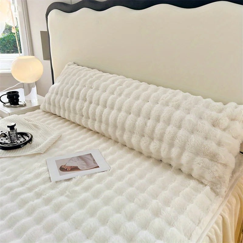 Plush Coral Fleece Pillowcase | Soft Envelope Closure Cover Plush Pillowcase PLUSH