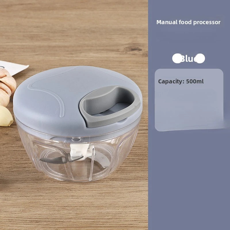 Manual Food Chopper – Hand-Pull Vegetable & Meat Slicer Manual Food Chopper PLUSH Blue