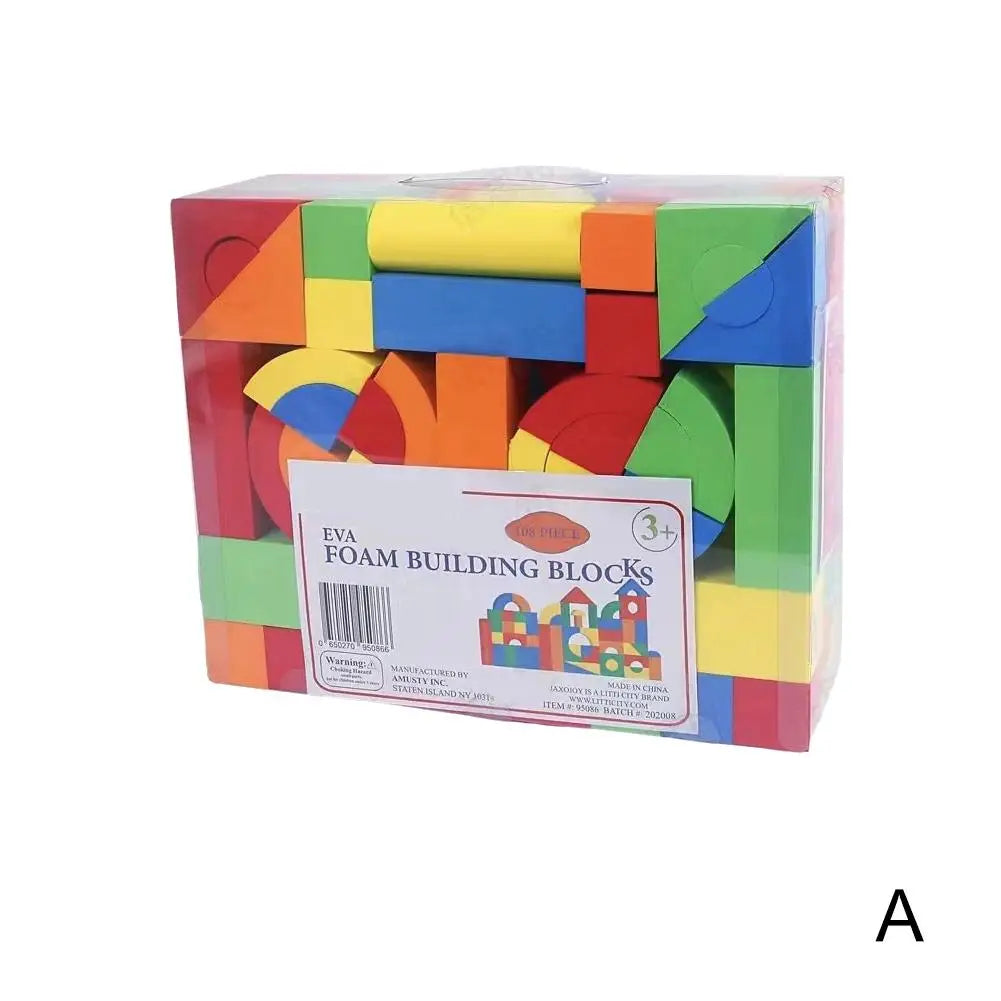 30pcs Soft EVA Foam Building Blocks – STEM Toy for Kids 3–6 Foam Building Blocks PLUSH A