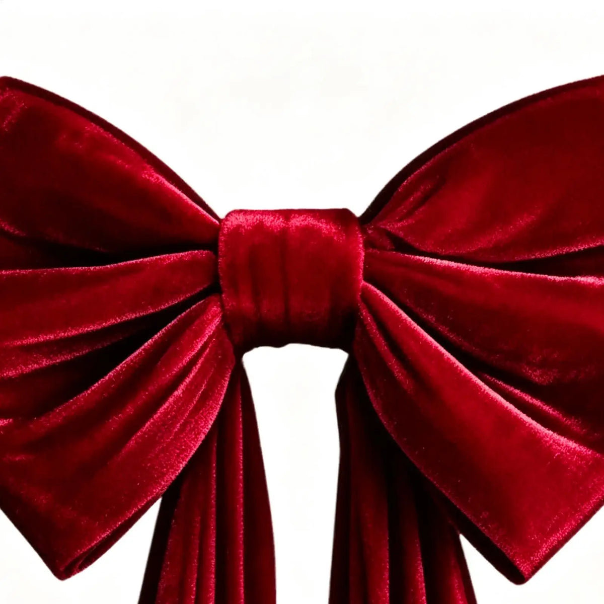 Extra-Large Velvet Christmas Tree Bow – Green & Pink Holiday Christmas Tree Bow PLUSH