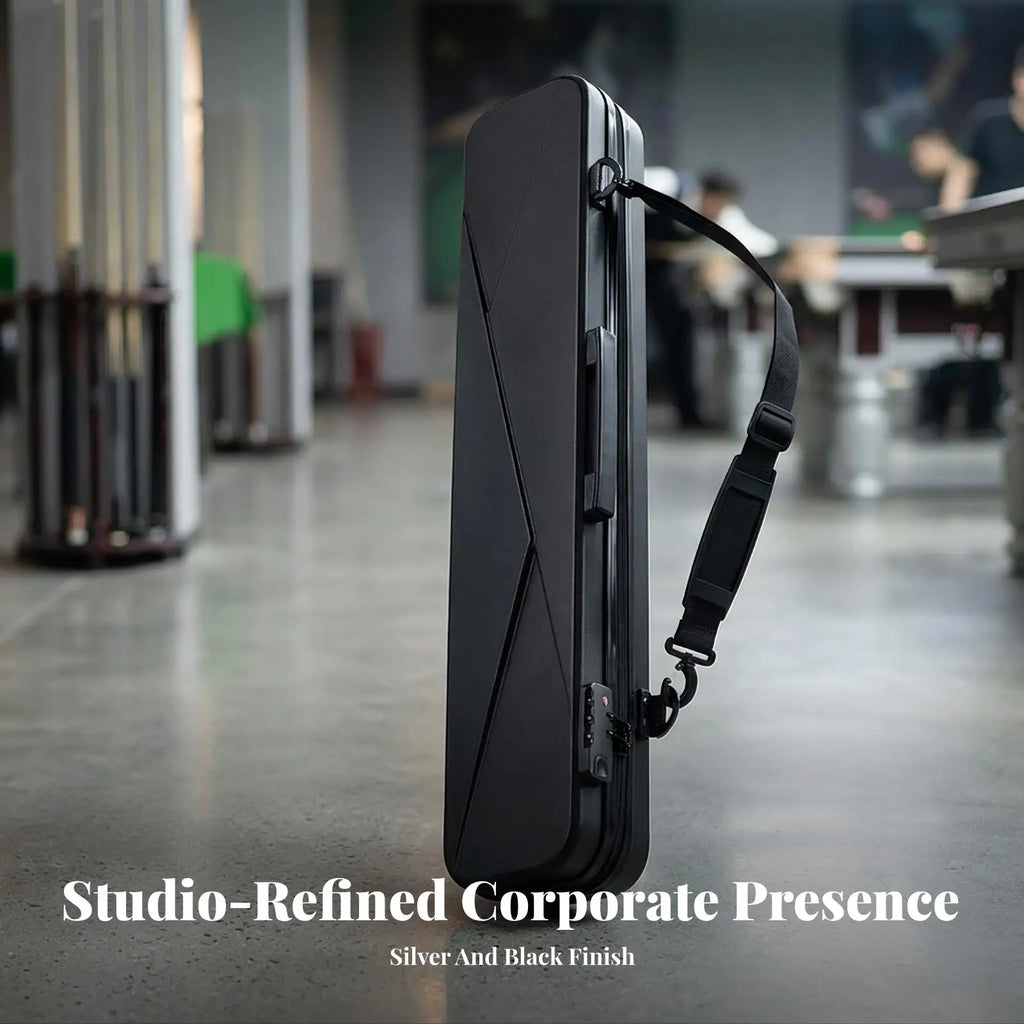 Hard Pool Cue Case with Combination Lock & Shoulder Strap Pool Cue Case PLUSH