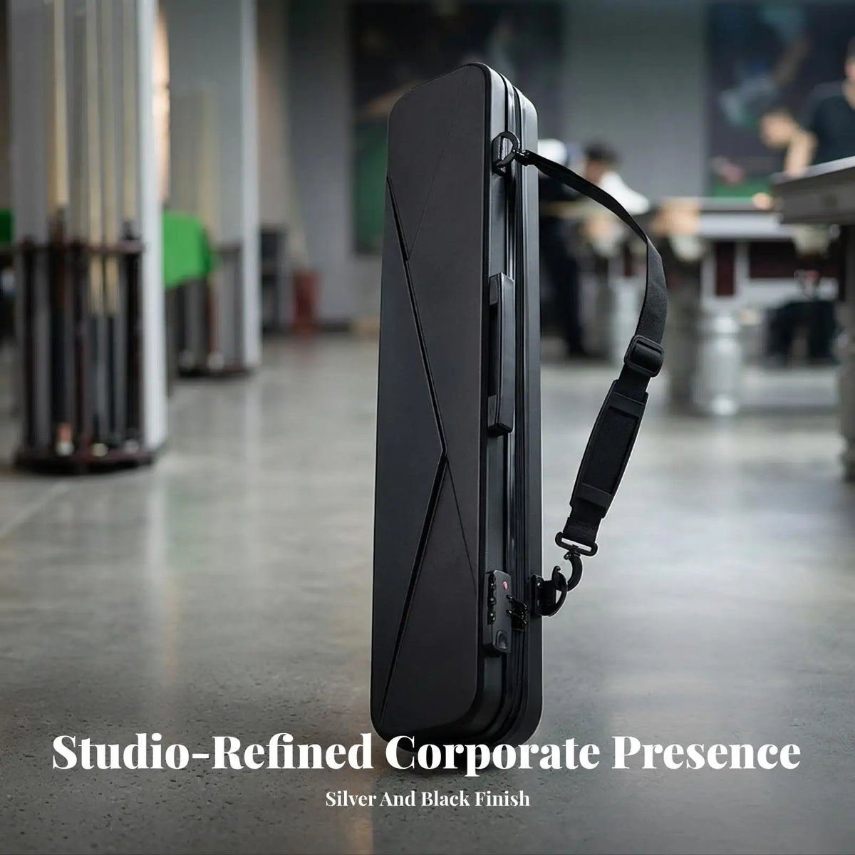 Hard Pool Cue Case with Combination Lock & Shoulder Strap Pool Cue Case PLUSH