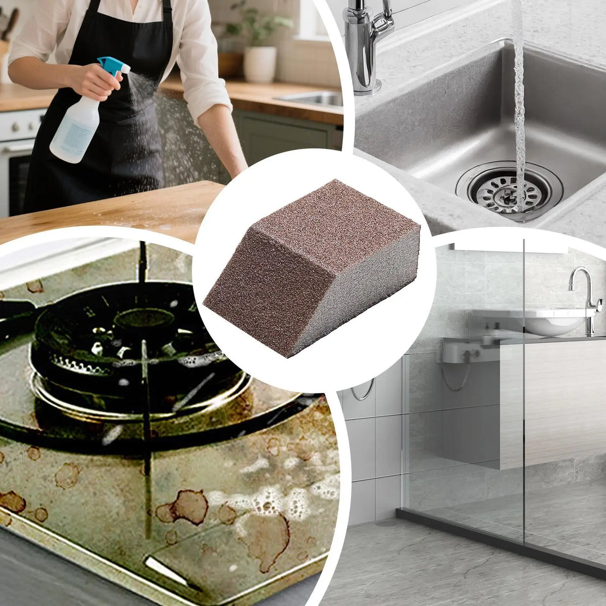 Magic Eraser Carborundum Scrub Sponge – Kitchen & Bath Scrub Cleaning Sponge PLUSH
