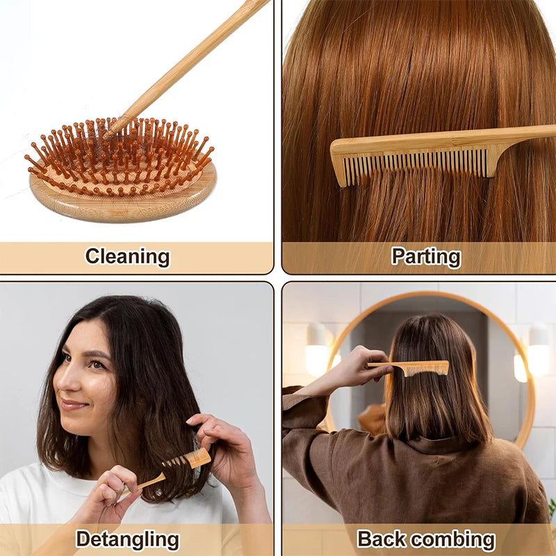 Boar Bristle Hair Brush – Bamboo Handle, All Hair Types Boar Bristle Hair Brush PLUSH