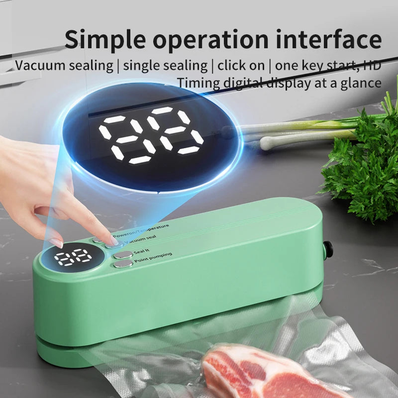 Mini Wireless Rechargeable Vacuum Food Sealer – Portable Vacuum Food Sealer PLUSH
