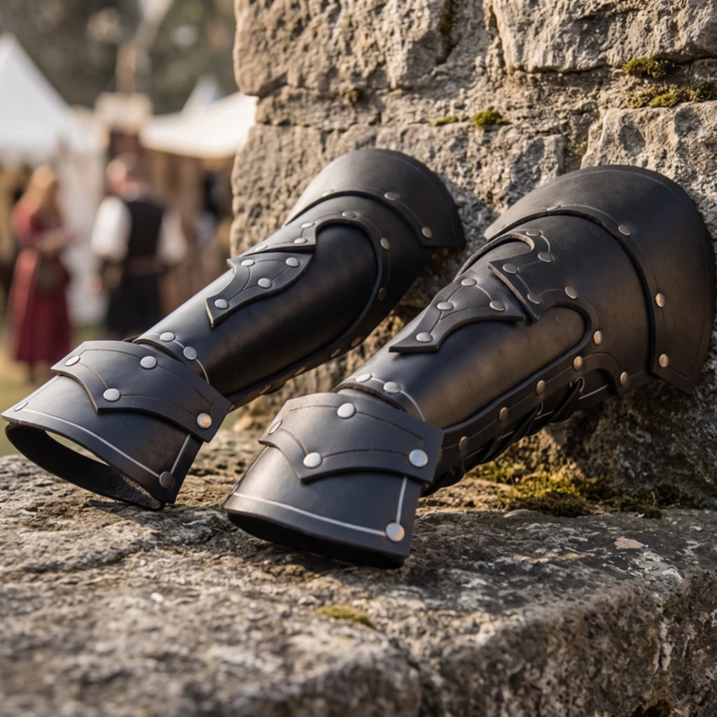 Faux Leather Forearm Bracers – Medieval Cosplay Costume Armor Cosplay Arm Bracers PLUSH