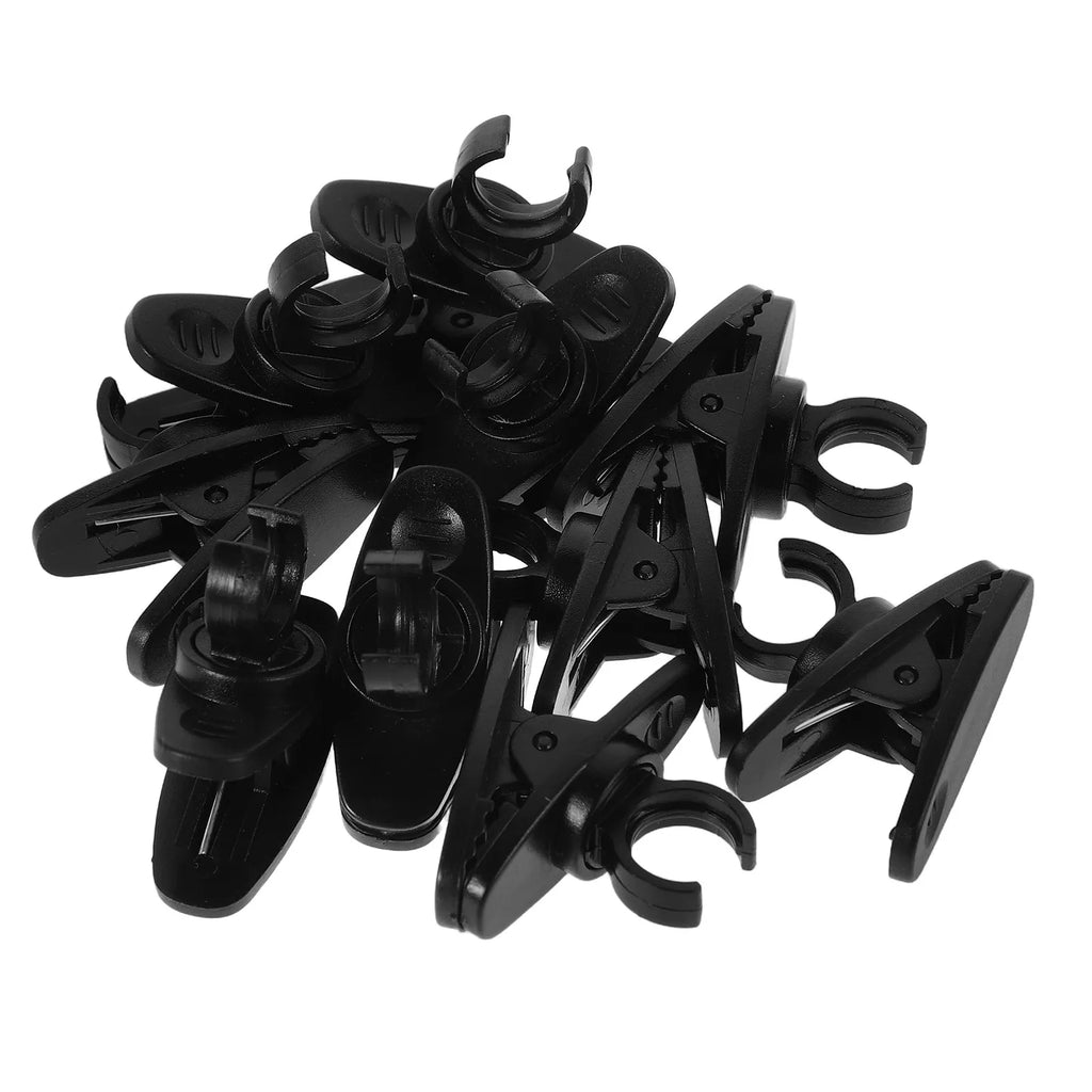 10pcs Rotating Lavalier Mic Clips – Black Lapel Microphone Clips Microphone Clip PLUSH