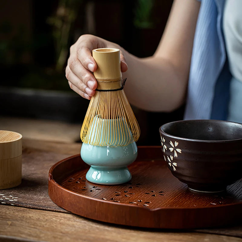 Japanese Matcha Whisk Chasen & Scoop Chashaku Bamboo Set Matcha Tea Tools PLUSH
