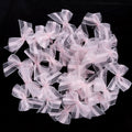 30–60pcs Organza Mini Bow Charms – Nail Art & DIY Craft Nail Art Charms PLUSH pink 30pcs